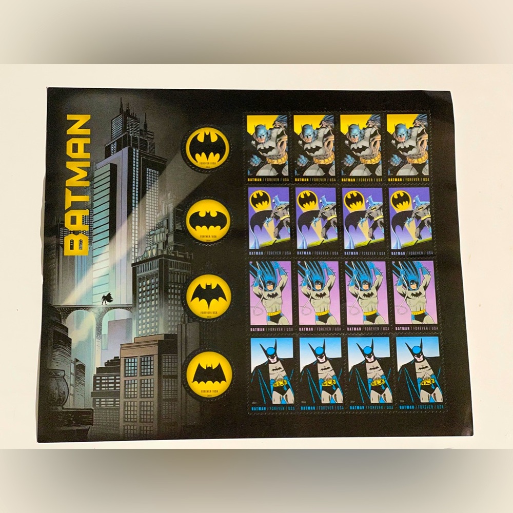 RARE Batman 75 Years 2014 Stamps Stamp Sheet USPS Collectors Item